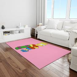 the simpsons characters cartoon movie carpet rectangle area rug for living room bedroom decor light room tss12