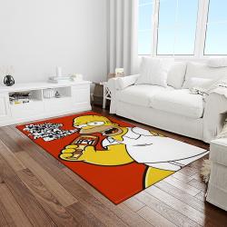 the simpsons characters cartoon movie carpet rectangle area rug for living room bedroom decor light room tss14
