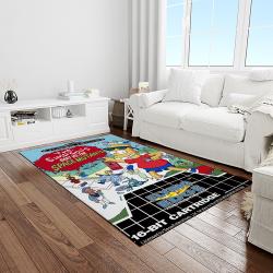 the simpsons characters cartoon movie carpet rectangle area rug for living room bedroom decor light room tss15