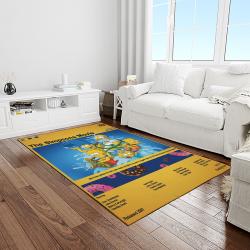 the simpsons characters cartoon movie carpet rectangle area rug for living room bedroom decor light room tss16