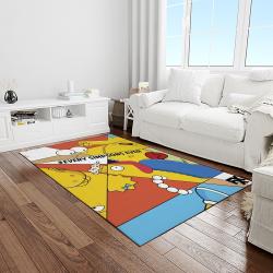 the simpsons characters cartoon movie carpet rectangle area rug for living room bedroom decor light room tss20