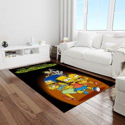 the simpsons characters cartoon movie carpet rectangle area rug for living room bedroom decor light room tss22