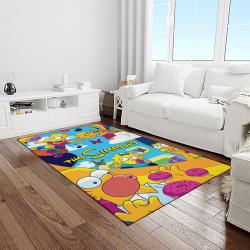 the simpsons characters cartoon movie carpet rectangle area rug for living room bedroom decor light room tss34