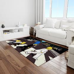 the simpsons characters cartoon movie carpet rectangle area rug for living room bedroom decor light room tss37