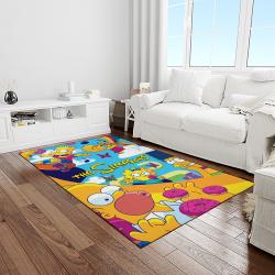 the simpsons characters cartoon movie carpet rectangle area rug for living room bedroom decor light room tss39