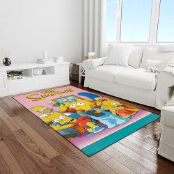 the simpsons characters cartoon movie carpet rectangle area rug for living room bedroom decor light room tss40