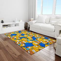 the simpsons characters cartoon movie carpet rectangle area rug for living room bedroom decor light room tss43