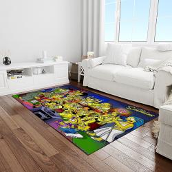 the simpsons characters cartoon movie carpet rectangle area rug for living room bedroom decor light room tss45