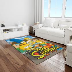 the simpsons characters cartoon movie carpet rectangle area rug for living room bedroom decor light room tss48