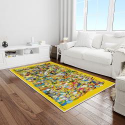 the simpsons characters cartoon movie carpet rectangle area rug for living room bedroom decor light room tss50