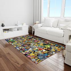 the simpsons characters cartoon movie carpet rectangle area rug for living room bedroom decor light room tss53