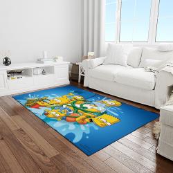 the simpsons characters cartoon movie carpet rectangle area rug for living room bedroom decor light room tss55
