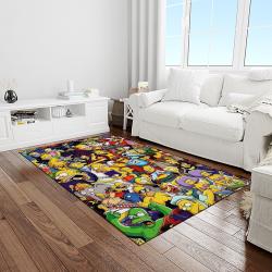 the simpsons characters cartoon movie carpet rectangle area rug for living room bedroom decor light room tss56