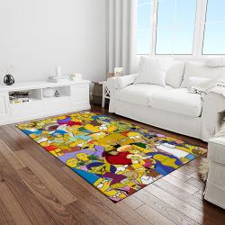 the simpsons characters cartoon movie carpet rectangle area rug for living room bedroom decor light room tss61