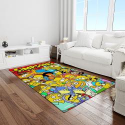 the simpsons characters cartoon movie carpet rectangle area rug for living room bedroom decor light room tss62