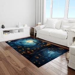 van gogh starry night harry potter cartoon movie carpet rectangle area rug for room decor light vhp10