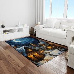 van gogh starry night harry potter cartoon movie carpet rectangle area rug for room decor light vhp9