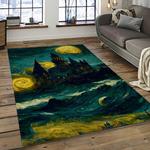 van gogh starry night harry potter cartoon movie carpet rectangle area rug for room decor vhp dark1