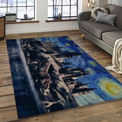 Van Gogh Starry Night Harry Potter Cartoon Movie Carpet Rectangle Area Rug For Room Decor VHP15