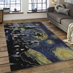 Van Gogh Starry Night Harry Potter Cartoon Movie Carpet Rectangle Area Rug For Room Decor VHP16