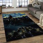 van gogh starry night harry potter cartoon movie carpet rectangle area rug for room decor vhp dark18