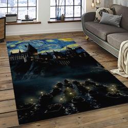 Van Gogh Starry Night Harry Potter Cartoon Movie Carpet Rectangle Area Rug For Room Decor VHP18