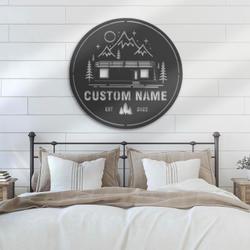 airbnb shipping container cabin custom metal wall art led light 2