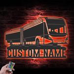 airport bus driver custom metal wall art led light air vehicle name sign 1