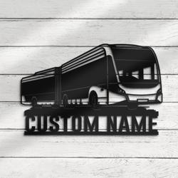 airport bus driver custom metal wall art led light air vehicle name sign 5