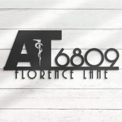 athletic trainer house number custom metal address sign trainer home number 2