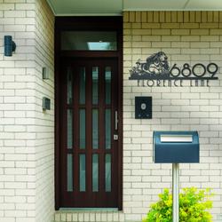 basset hound house number custom metal address sign dog home number 3