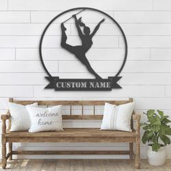 baton twirling custom metal wall art led light player name sign 2