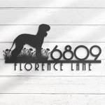 bedlington terrier house number custom metal address sign dog home number 1
