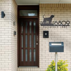 bluetick coonhound house number custom metal address sign dog home number 3