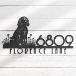 boykin spaniel house number custom metal address sign dog home number 1