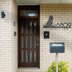 boykin spaniel house number custom metal address sign dog home number 3