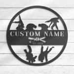 brazilian jiu jitsu custom metal wall art with led light 1