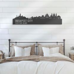 budapest skyline custom metal wall art led light cityscape name sign 4