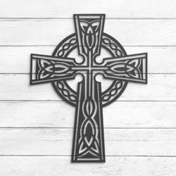 celtic cross irish symbol of eternity custom metal wall art led light 5