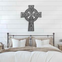 celtic cross irish symbol of eternity custom metal wall art led light 6