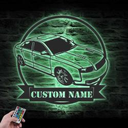 classic car custom metal wall art led light mechanic repair decoration 3