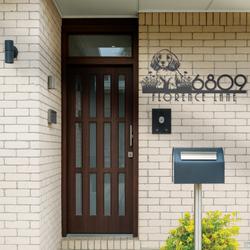 cocker spaniel house number custom metal address sign dog home number 3