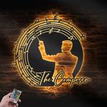 composer custom metal wall art led light male music teacher name sign 1
