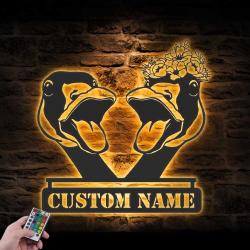 couple goose farmhouse custom metal wall art led light 2