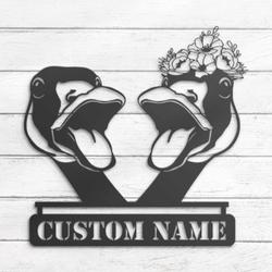 couple goose farmhouse custom metal wall art led light 3
