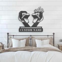 couple goose farmhouse custom metal wall art led light 4