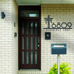 cross of jesus house number custom metal address sign 3