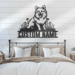 custom american eskimo dog wall decor led light