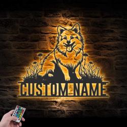 custom american eskimo wall art led light