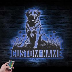 Custom Anatolian Shepherd Metal Wall Art LED Light